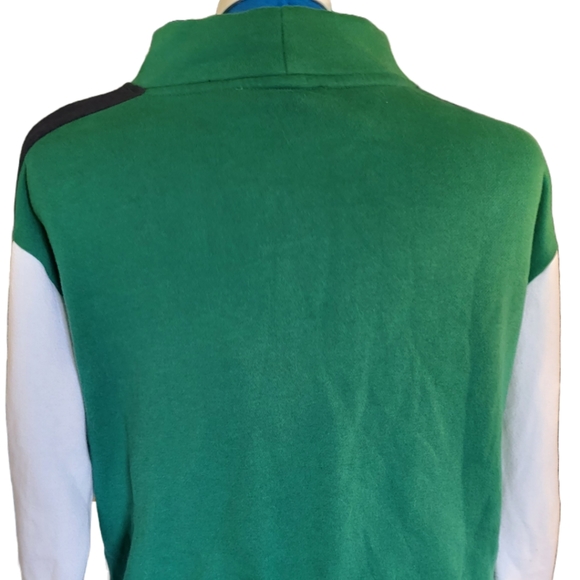 Tommy Hilfiger Colorblock Cowlneck Pullover Crop Sweatshirt sz M (for Macy's) - Picture 7 of 8